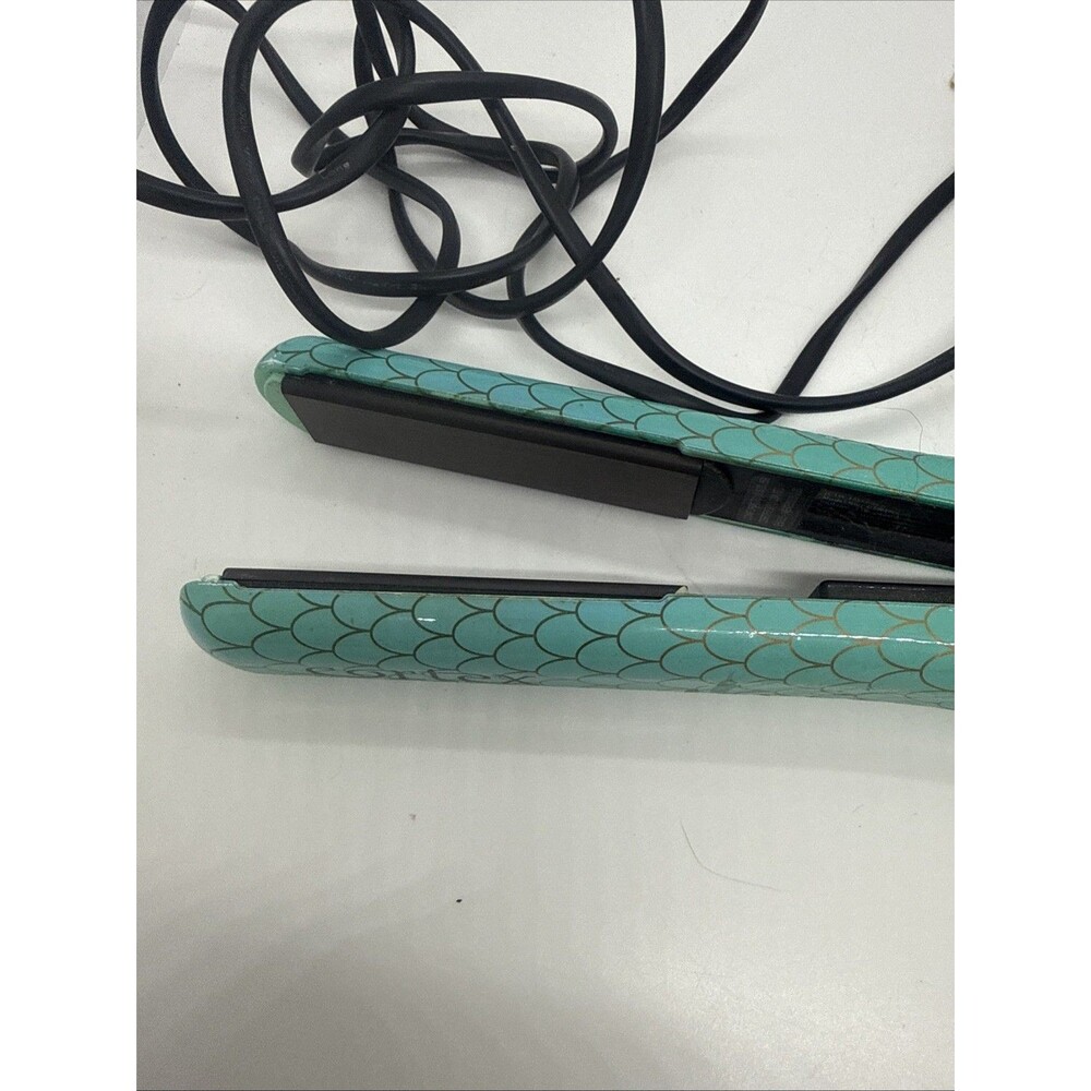 Cortex International Ceramic Flat Iron CT-038C Mermaid Scales Turquoise 1" - Picture 4 of 8